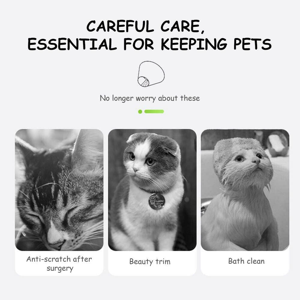 Adjustable Soft Pet Neck Cone – Comfortable Recovery Collar for Cats & Dogs