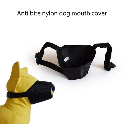 Adjustable Soft Nylon Dog Muzzle – Breathable Anti-Bark & Bite Guard