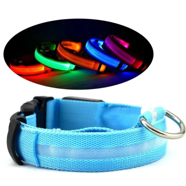 LED Pet Safety Collar – Adjustable Halo Light-Up Collar for Dogs & Cats