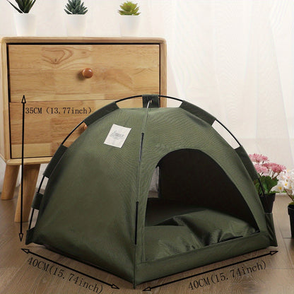 Cat Tent Bed with Soft Mat – Portable Cozy Cave for Cats & Small Dogs