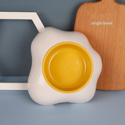 Cute Egg-Shaped Pet Bowl – Single & Double Food and Water Feeder