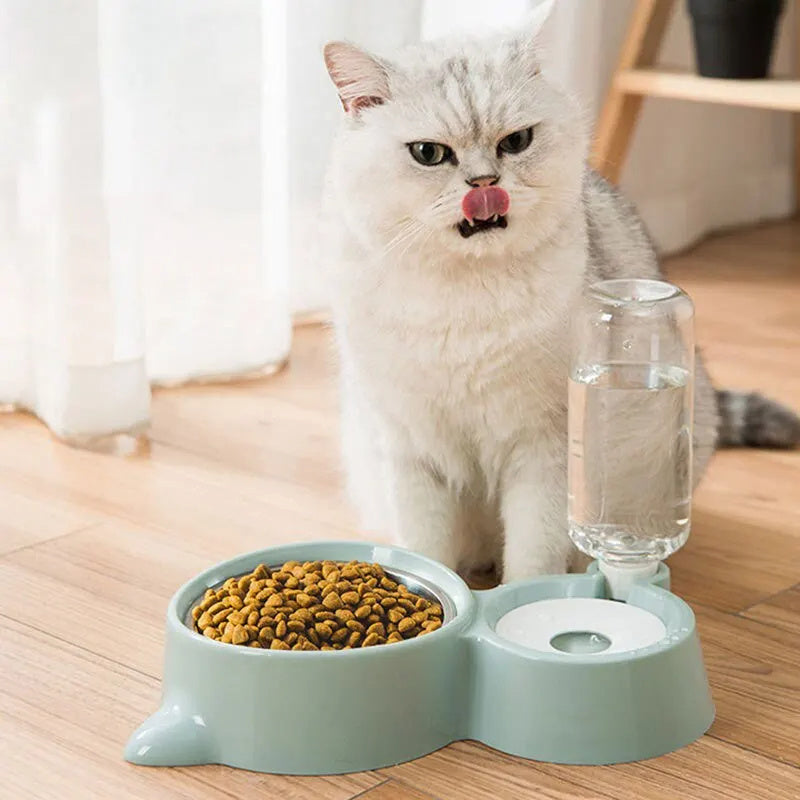 Automatic Pet Feeder & Water Dispenser – Gravity Food Bowl for Cats & Dogs