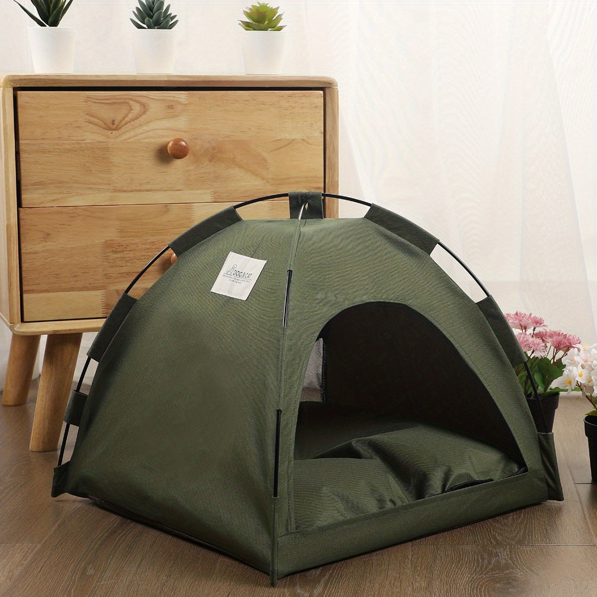 Cat Tent Bed with Soft Mat – Portable Cozy Cave for Cats & Small Dogs