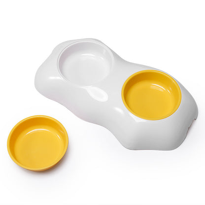 Cute Egg-Shaped Pet Bowl – Single & Double Food and Water Feeder