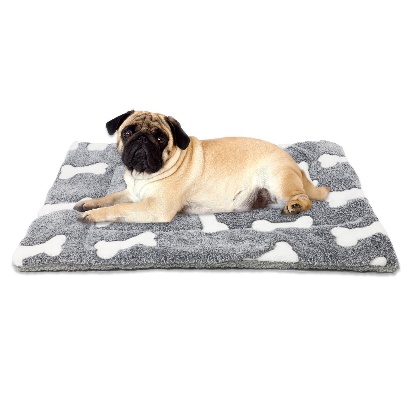 Self-Warming Pet Bed Mat – Washable Fleece Crate Pad for Cats & Dogs