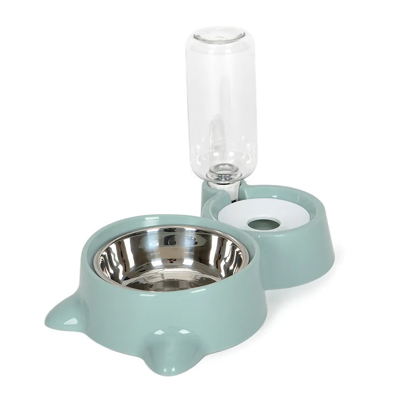 Automatic Pet Feeder & Water Dispenser – Gravity Food Bowl for Cats & Dogs