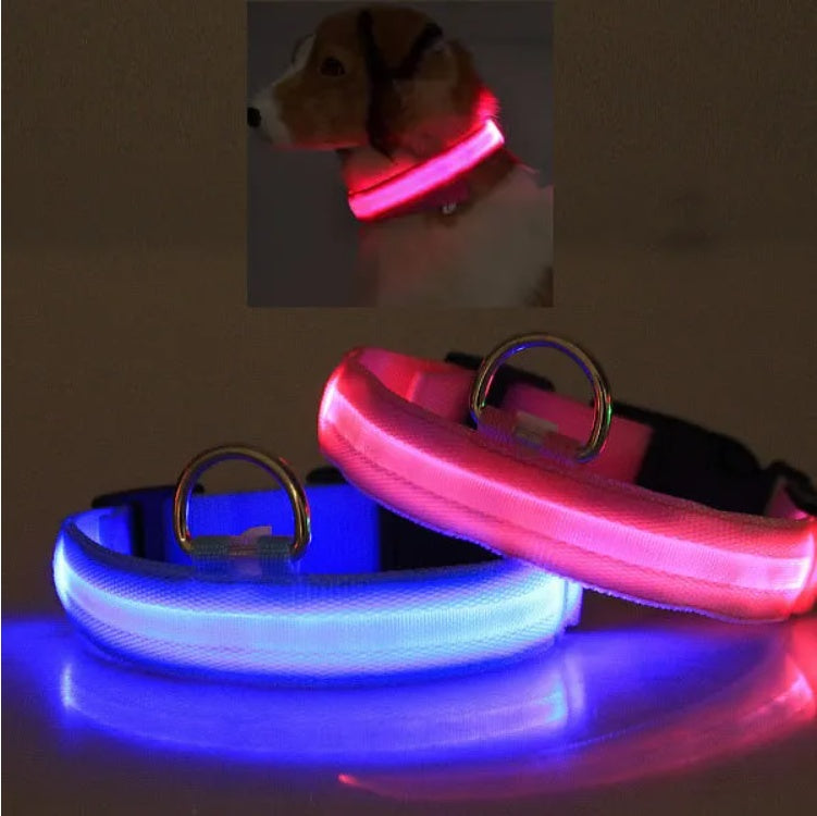LED Pet Safety Collar – Adjustable Halo Light-Up Collar for Dogs & Cats