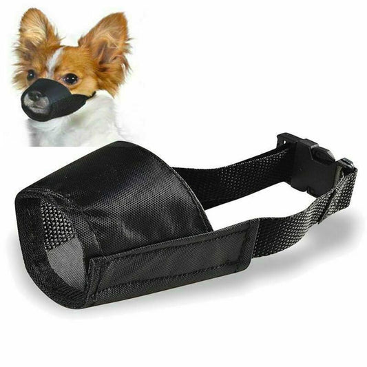 Adjustable Soft Nylon Dog Muzzle – Breathable Anti-Bark & Bite Guard