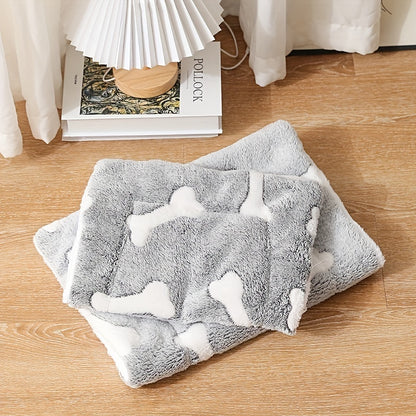 Self-Warming Pet Bed Mat – Washable Fleece Crate Pad for Cats & Dogs