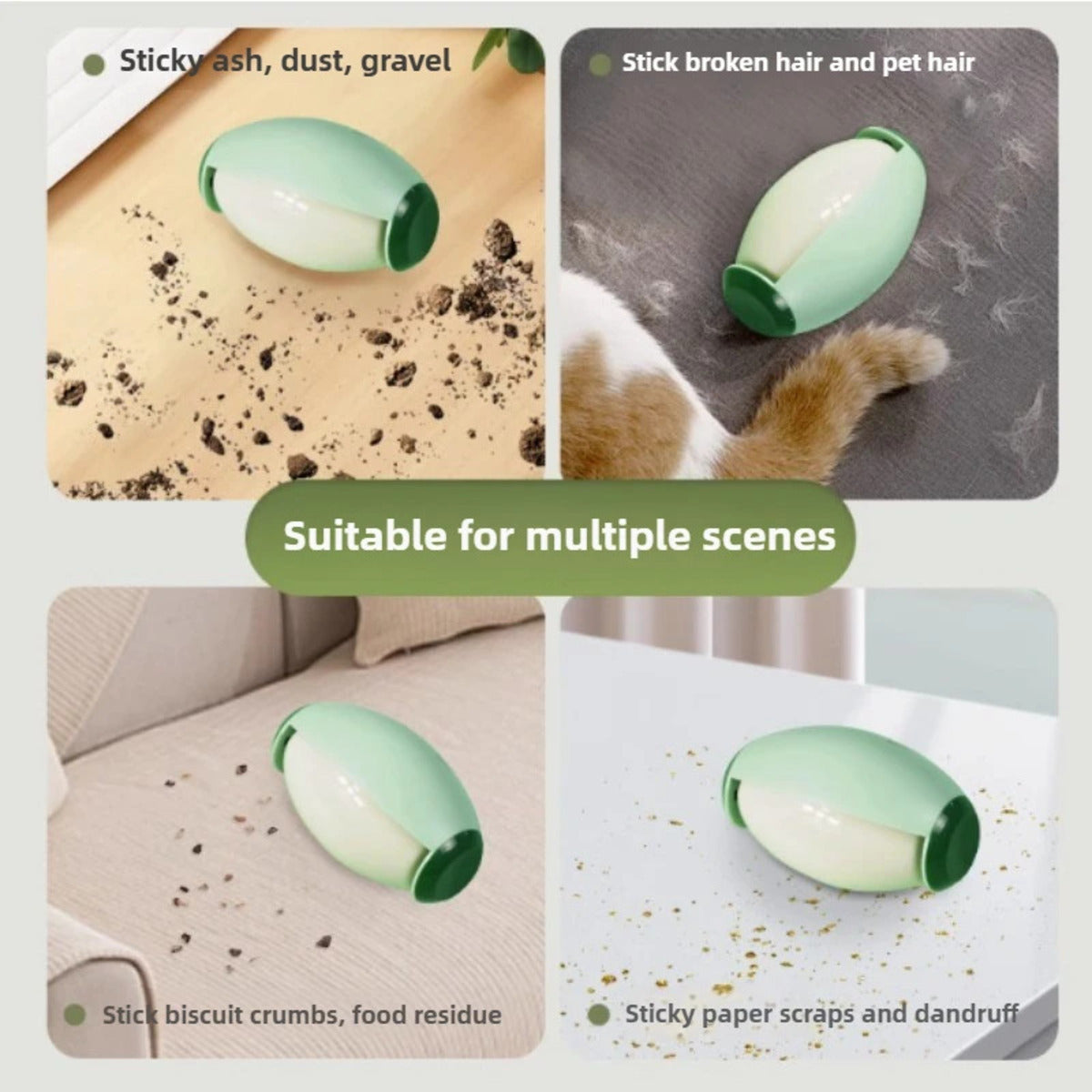 Reusable Pet Hair Lint Roller – Washable Sticky Roller for Clothes & Furniture