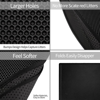 Honeycomb Waterproof Pet Litter Mat – Double Layer, Non-Slip & Washable