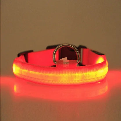 LED Pet Safety Collar – Adjustable Halo Light-Up Collar for Dogs & Cats