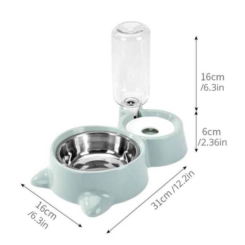 Automatic Pet Feeder & Water Dispenser – Gravity Food Bowl for Cats & Dogs