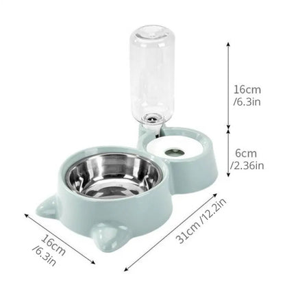 Automatic Pet Feeder & Water Dispenser – Gravity Food Bowl for Cats & Dogs