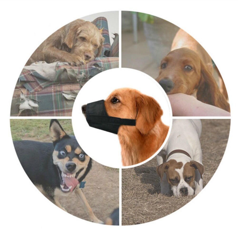 Adjustable Soft Nylon Dog Muzzle – Breathable Anti-Bark & Bite Guard