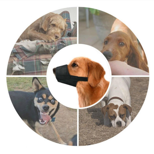 Adjustable Soft Nylon Dog Muzzle – Breathable Anti-Bark & Bite Guard