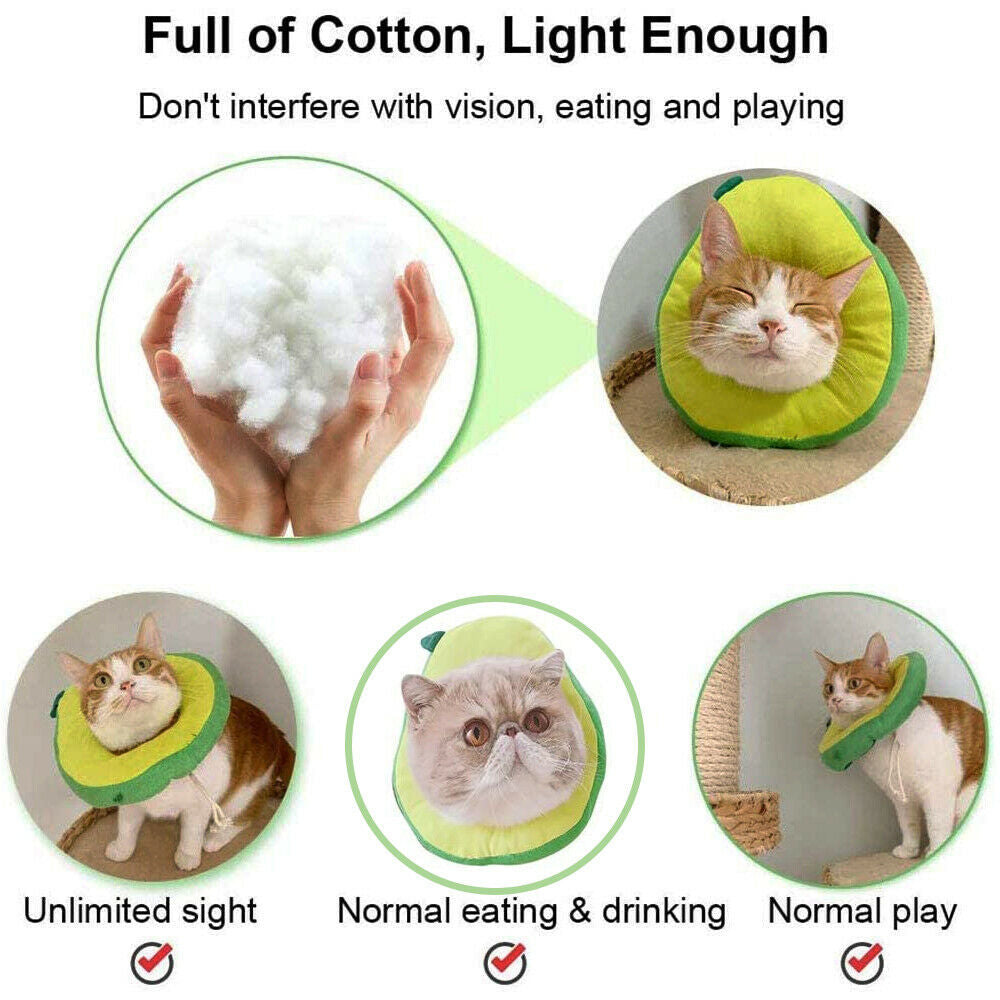 Adjustable Soft Pet Neck Cone – Comfortable Recovery Collar for Cats & Dogs