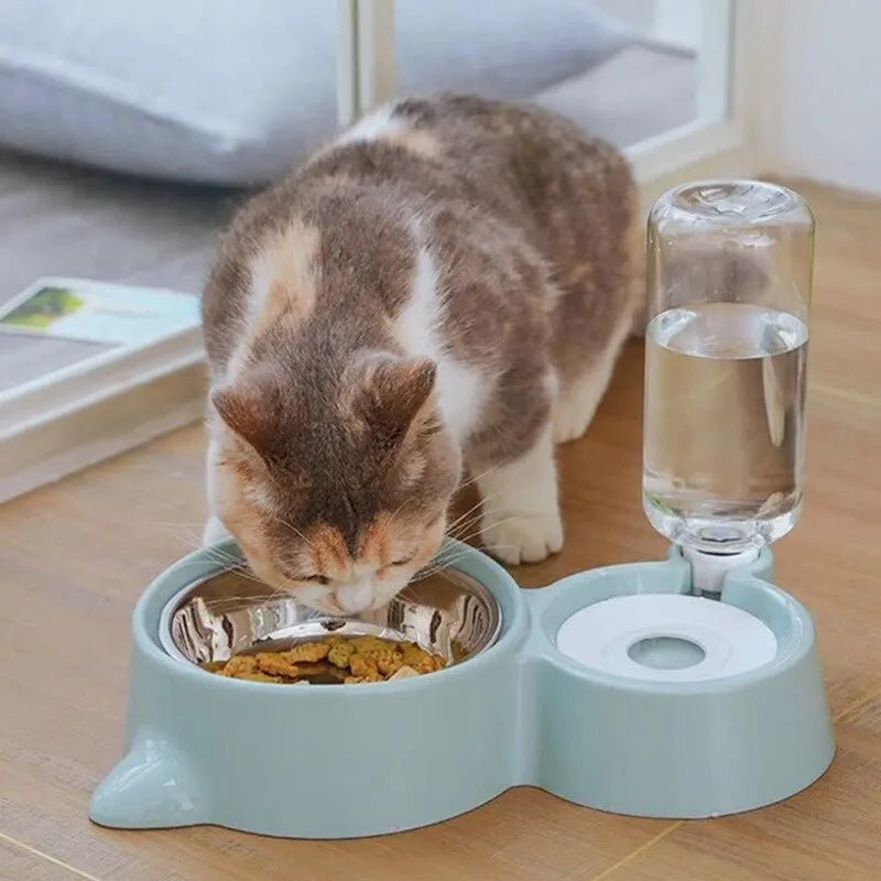 Automatic Pet Feeder & Water Dispenser – Gravity Food Bowl for Cats & Dogs