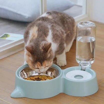 Automatic Pet Feeder & Water Dispenser – Gravity Food Bowl for Cats & Dogs