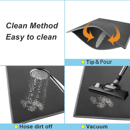 Honeycomb Waterproof Pet Litter Mat – Double Layer, Non-Slip & Washable