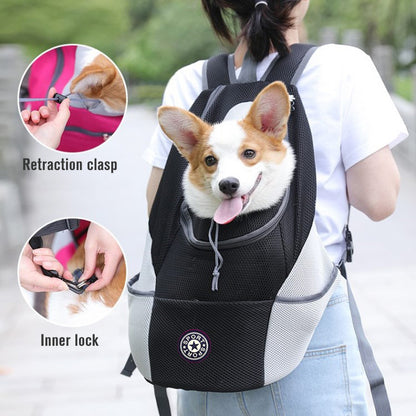 Portable Dog Carrier Backpack – Breathable Pet Travel Bag