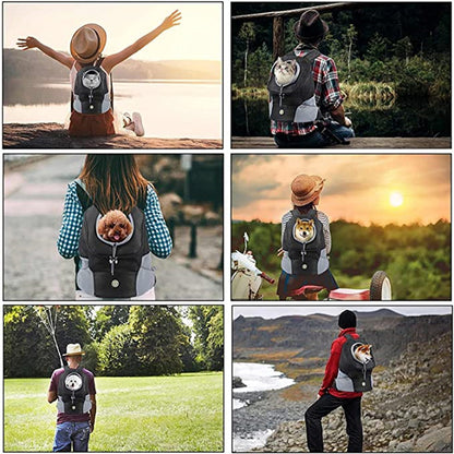 Portable Dog Carrier Backpack – Breathable Pet Travel Bag
