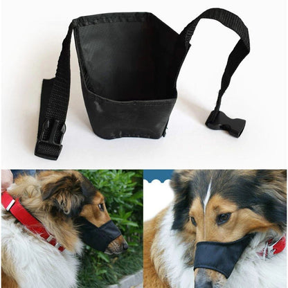 Adjustable Soft Nylon Dog Muzzle – Breathable Anti-Bark & Bite Guard