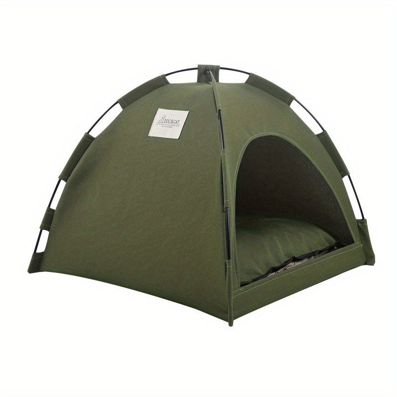 Cat Tent Bed with Soft Mat – Portable Cozy Cave for Cats & Small Dogs