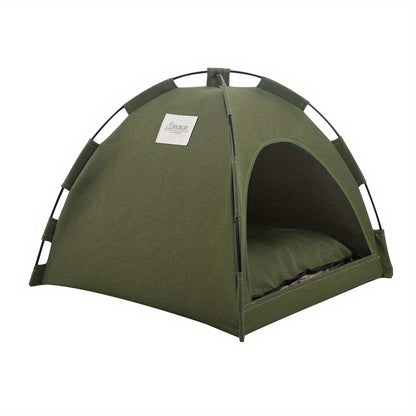 Cat Tent Bed with Soft Mat – Portable Cozy Cave for Cats & Small Dogs