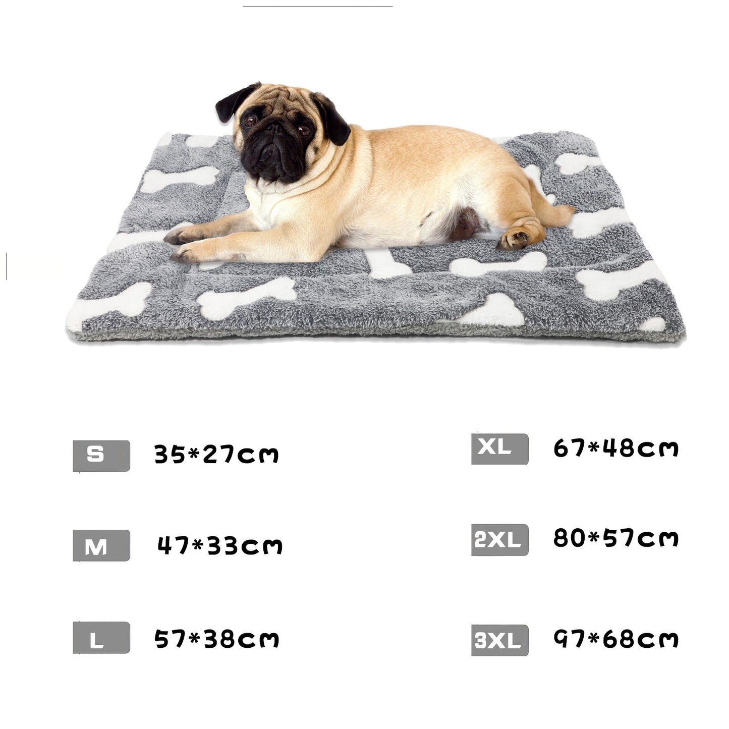 Self-Warming Pet Bed Mat – Washable Fleece Crate Pad for Cats & Dogs